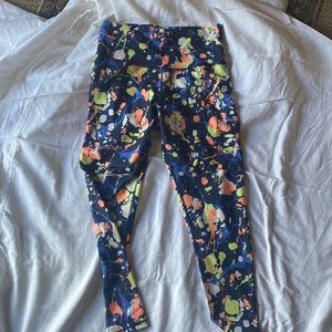 Champion leggings, sz L, navy/multi
